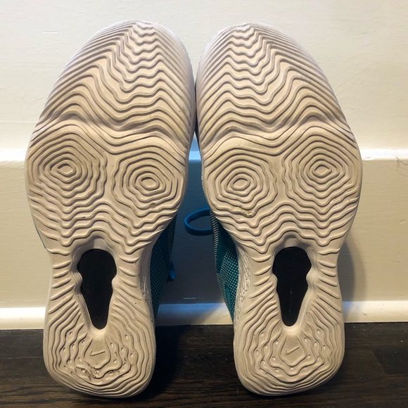 Nike Air Zoom Mens BB  Teal and White Basketball Shoes size 11 - Picture 2 of 13